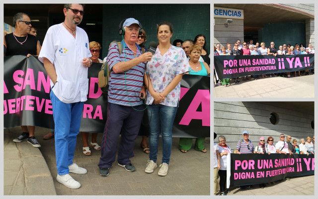 Por una Sanidad Digna en Fuerteventura, concentración en Corralejo